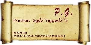 Puches Gyöngyvér névjegykártya